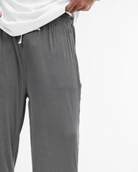 MEN’S GREY RELAXED-FIT LOUNGE PANTS