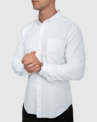 Men’s White Oxford Button-Down Shirt