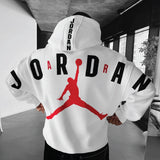JORDAN HOODIE - WHITE & RED