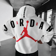 JORDAN HOODIE - WHITE & RED