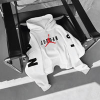 JORDAN HOODIE - WHITE & RED
