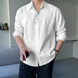 Men's Full Sleeves Linen Casual Shirt - White