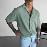 OVERSIZE RIBBED SHIRT - GREEN