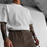 OVERSIZE RIBBED T-SHIRT - WHITE