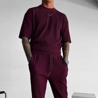 OVERSIZE RIBBED T-SHIRT - MAROON