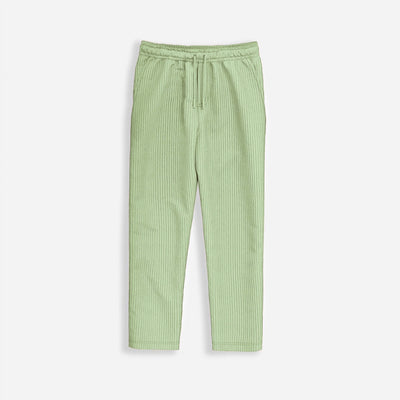 LOOSE FIT RIBBED TROUSER - PISTACHO
