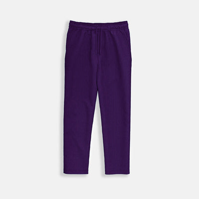 LOOSE FIT RIBBED TROUSER - PURPLE