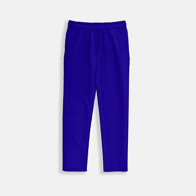 LOOSE FIT RIBBED TROUSER - ROYAL BLUE