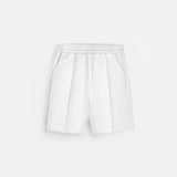 LOOSE FIT TEXTURED SEAM SHORTS - WHITE