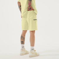 ZAPPED COTTON CARGO SHORTS - LEMON