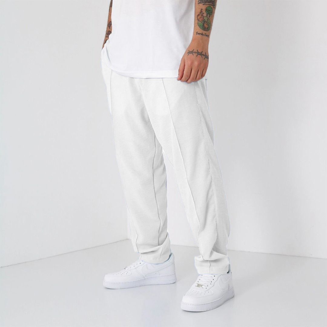 LOOSE FIT LINEN PANTS - WHITE