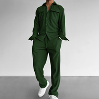 OVERSIZE POCKET CORD SHIRT - RAIN FOREST