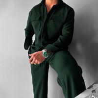 Double Pocket Shirt & Trouser Set - Green