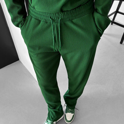 LOOSE FIT RIBBED TROUSER - GREEN