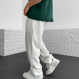 LOOSE FIT RIBBED PANTS - WHITE